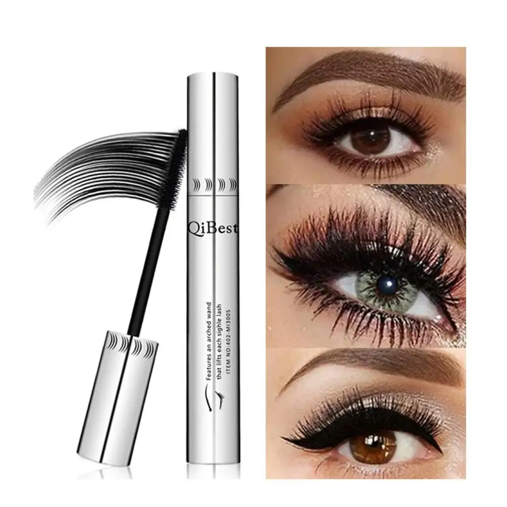 QIBEST Mascara Nero Ciglia Mascara 4D Setose Allungamento Ciglia Trucco Mascara Impermeabile Volume Cosmetici Per Gli Occhi