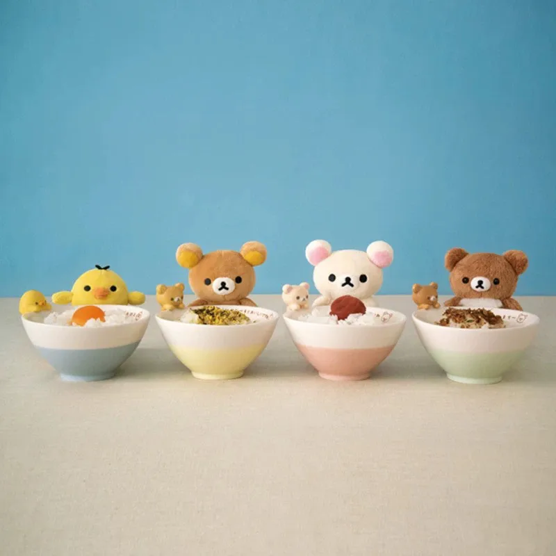 Japanische Cartoon Rilakkuma Keramikbär dreidimensionale Schüssel Sumikkogurashi Serie Tierschale Korilakkuma Reisschüssel Kawaii Image