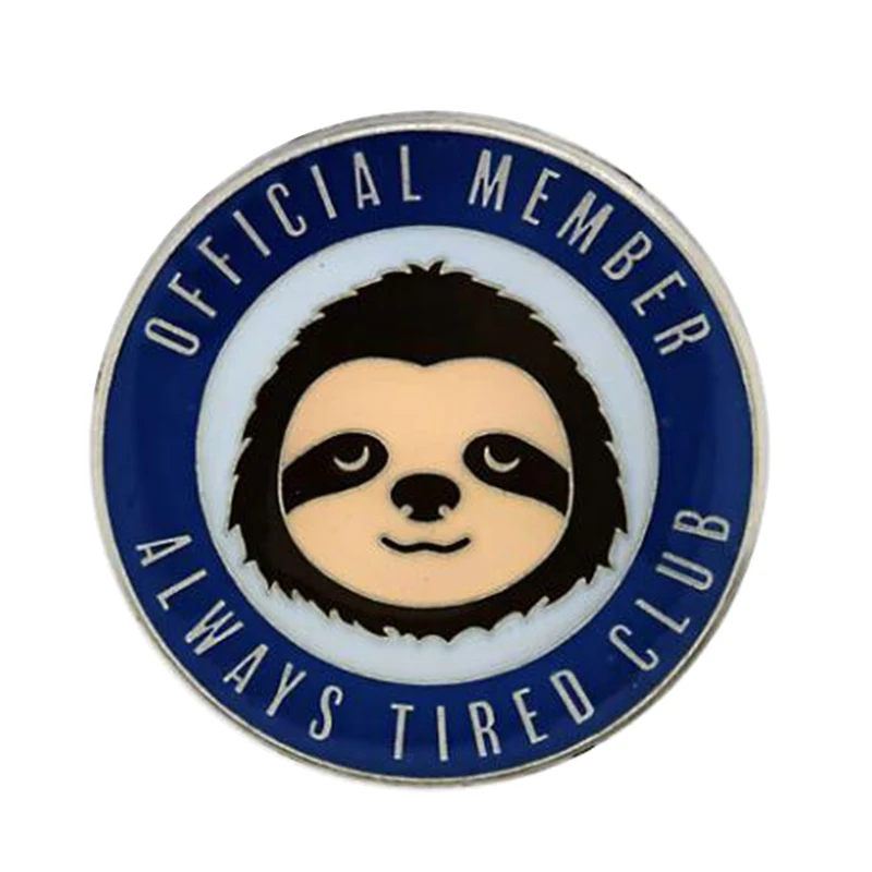 SLOTH IMMER MÜDE CLUB EMAILLE PIN Image