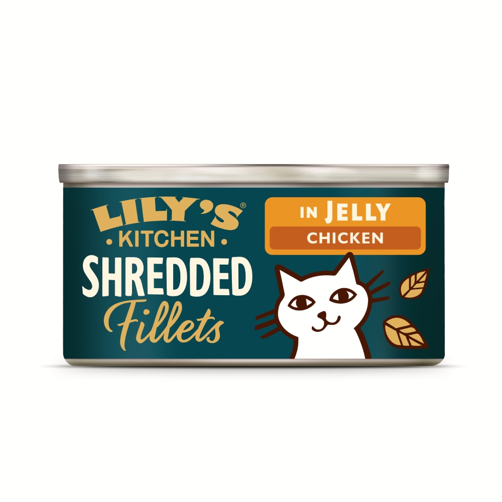 48x70g Chicken Jelly Shredded Fillets Lily's Kitchen Wet Cat Food