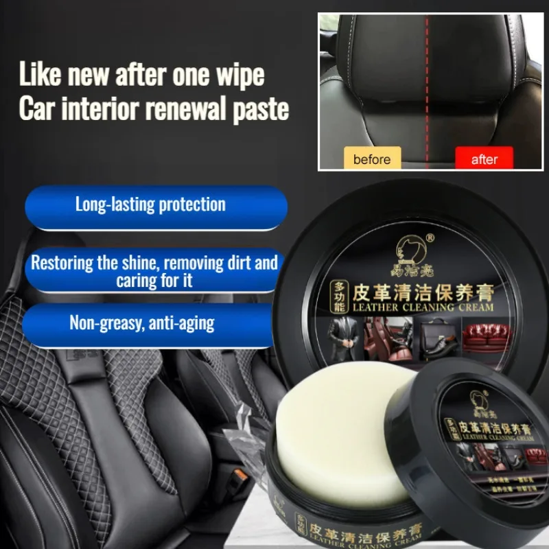 Auto Leder Reinigung Pflege Mittel Sitz Polieren Pflege Öl Creme Auto Multifunktionale Innen Pflege Creme Renoviert Sofa Reiniger Image