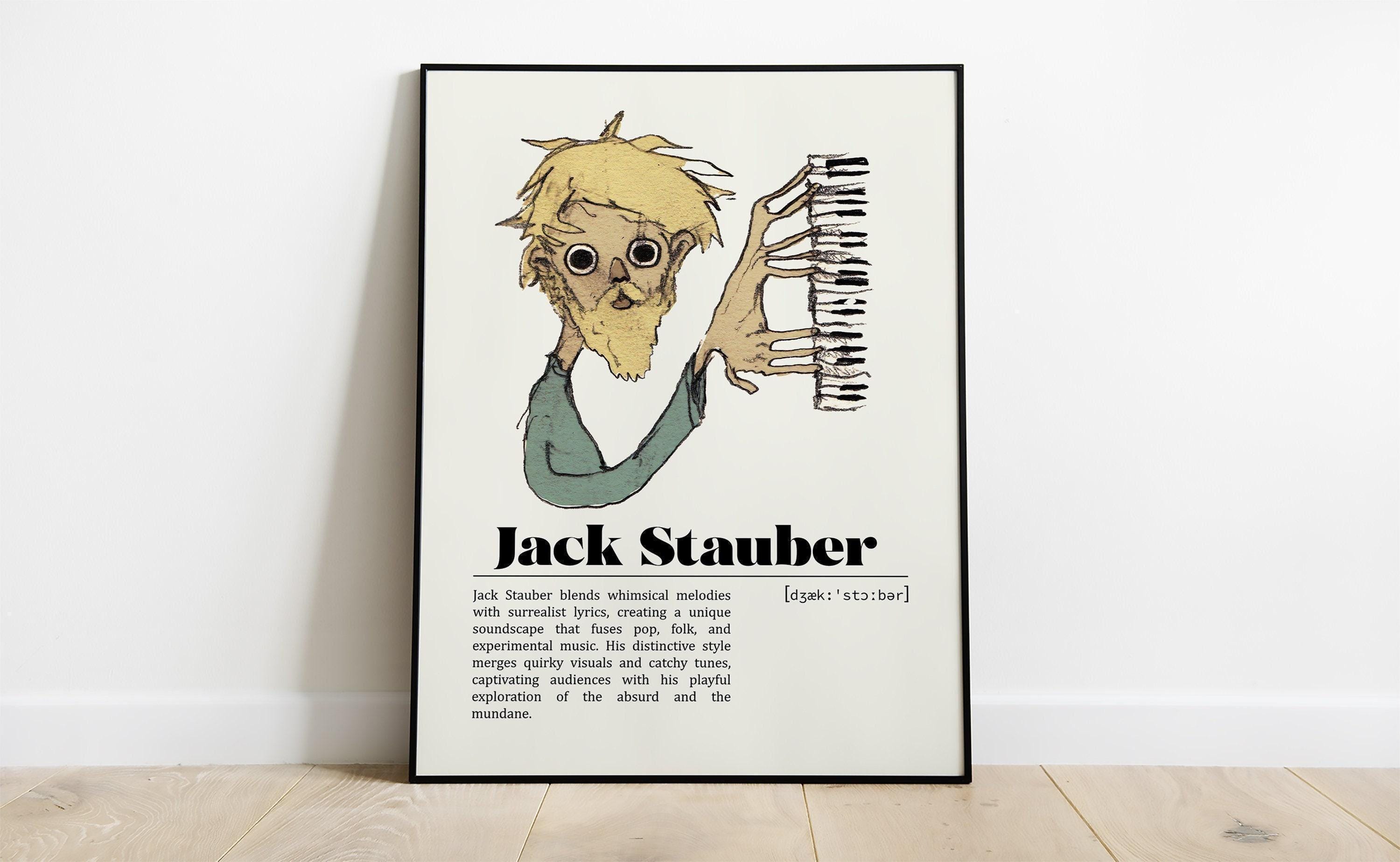 Poster di Jack Stauber / Poster musicale minimalista / Stampa artistica retrò vintage / Poster personalizzato / Stampa artistica da parete / Poster mu