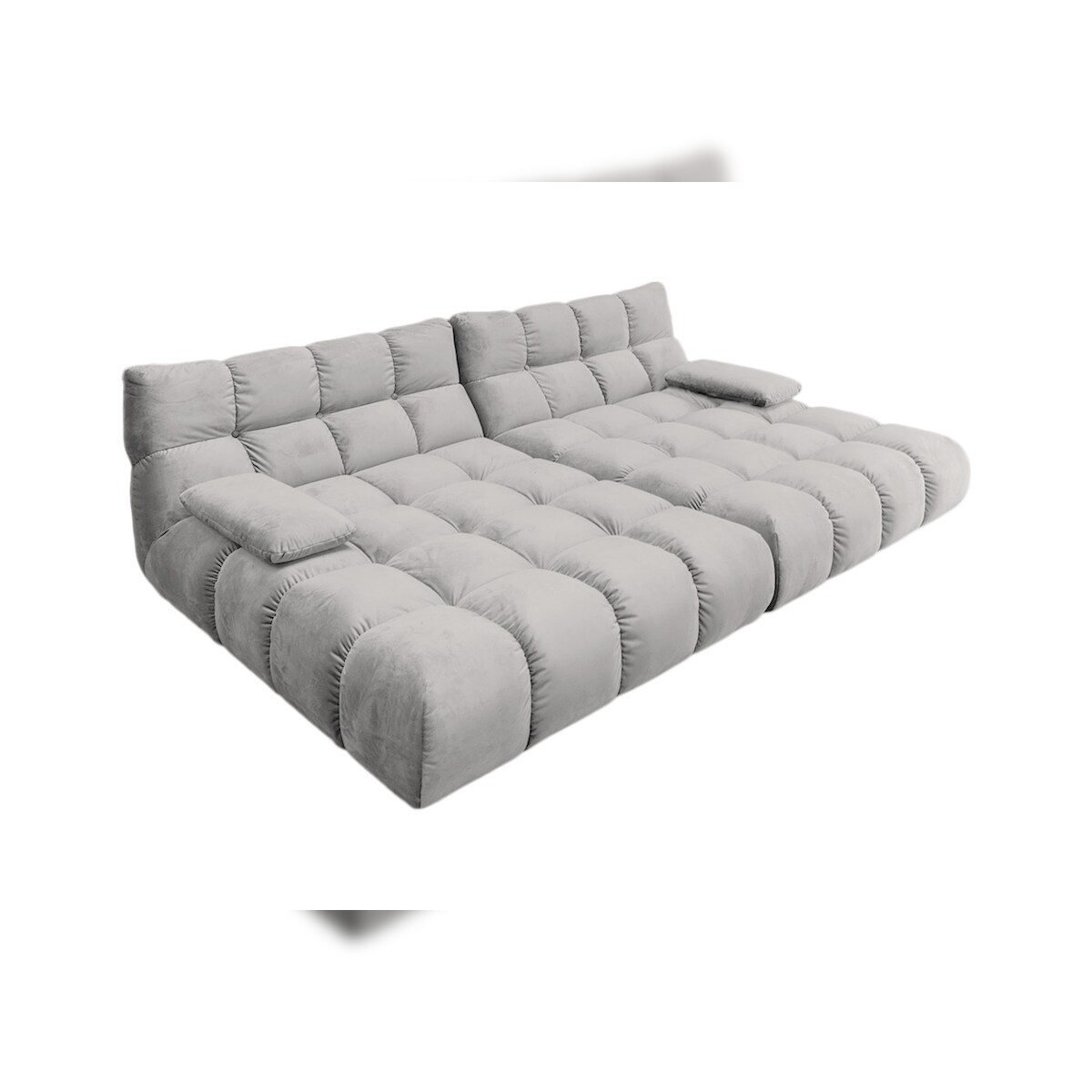 KAWOLA Big Sofa VIVIEN Velvet silber Image