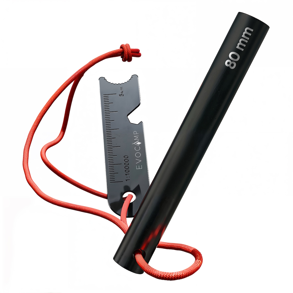 EVOCAMP Feuerstarter Outdoor 8 cm, kompakt, wetterfest, leicht 40 g, robust, mit Halteschnur, Trekking, Abenteuer Image