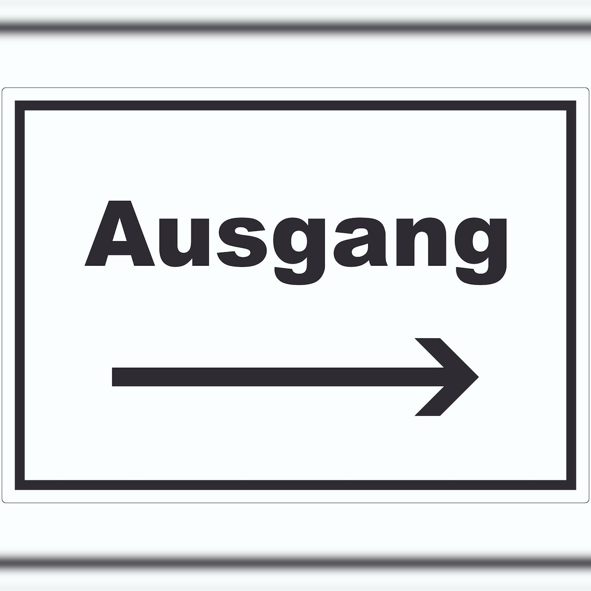 HB-Druck Ausgang Aufkleber mit Text und Richtungspfeil rechts Exit Schluss waagerecht A5 (148x210mm) Image