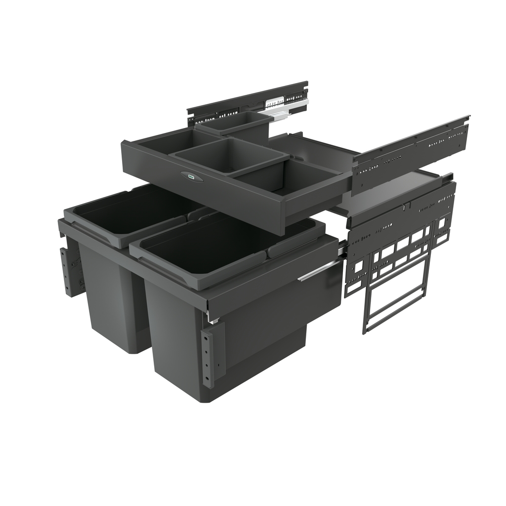 NABER GmbH NABER Cox® Base 360 S/600-2 mit Base-Board Abfallsystem Vollauszug, 2x22 L Image