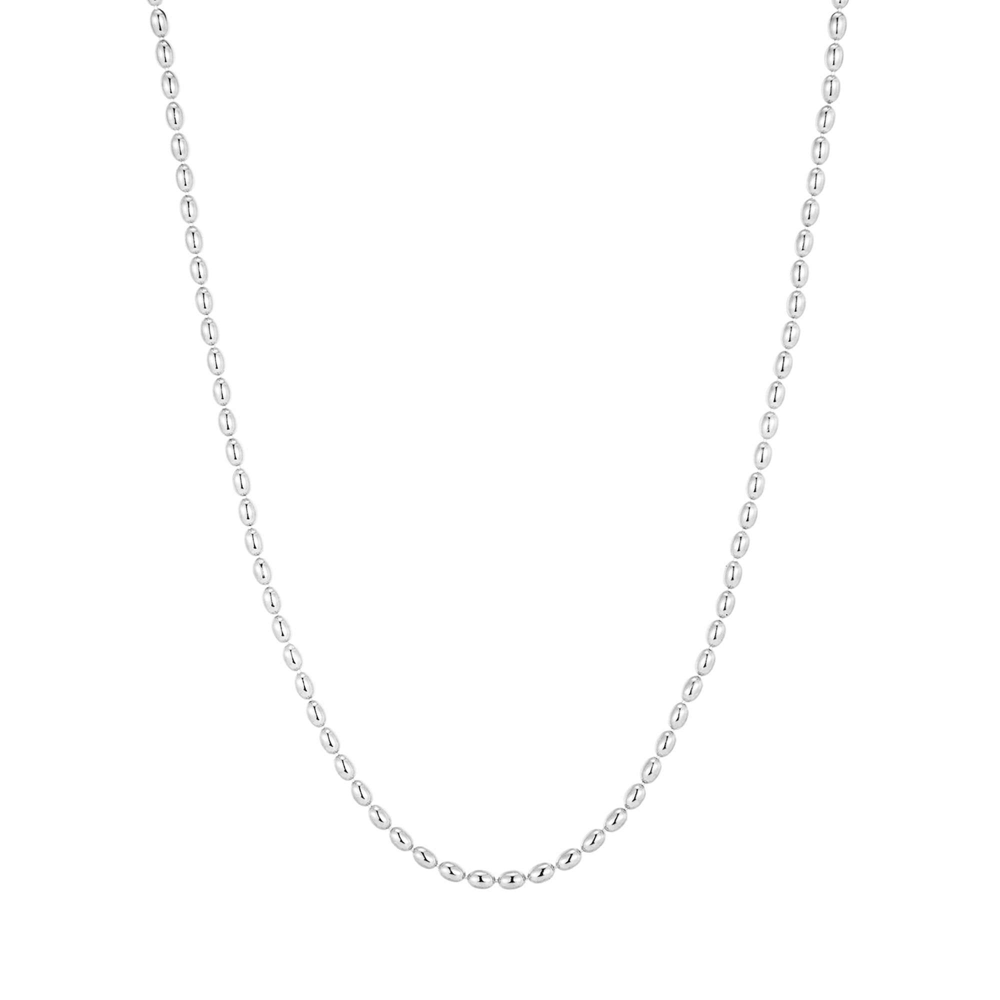 Seol+gold Womens Sterling Silver Oval Beaded Chain - One Size | Seol+gold Sale | Discount Designer Brands