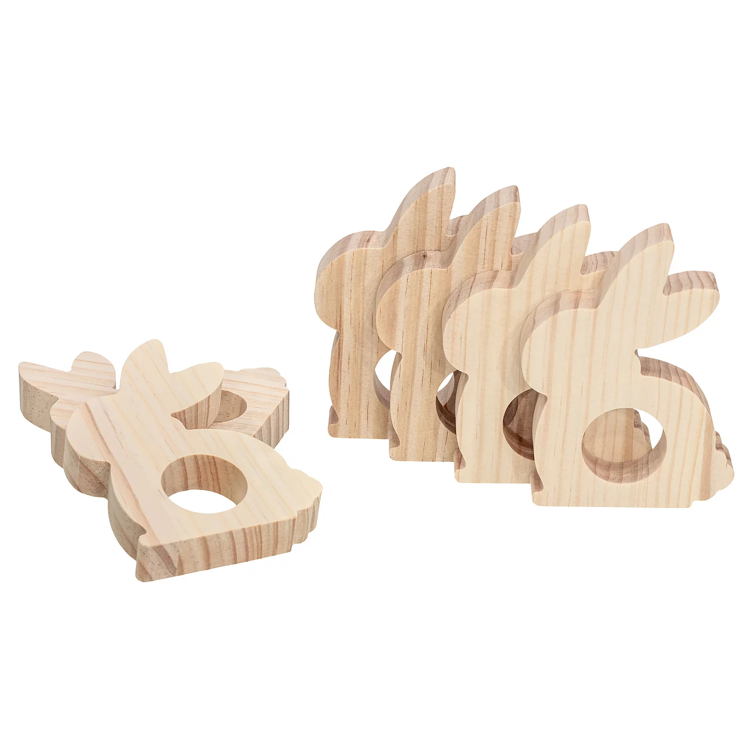 Eierhalter Hase aus Holz, 6 Stück Image