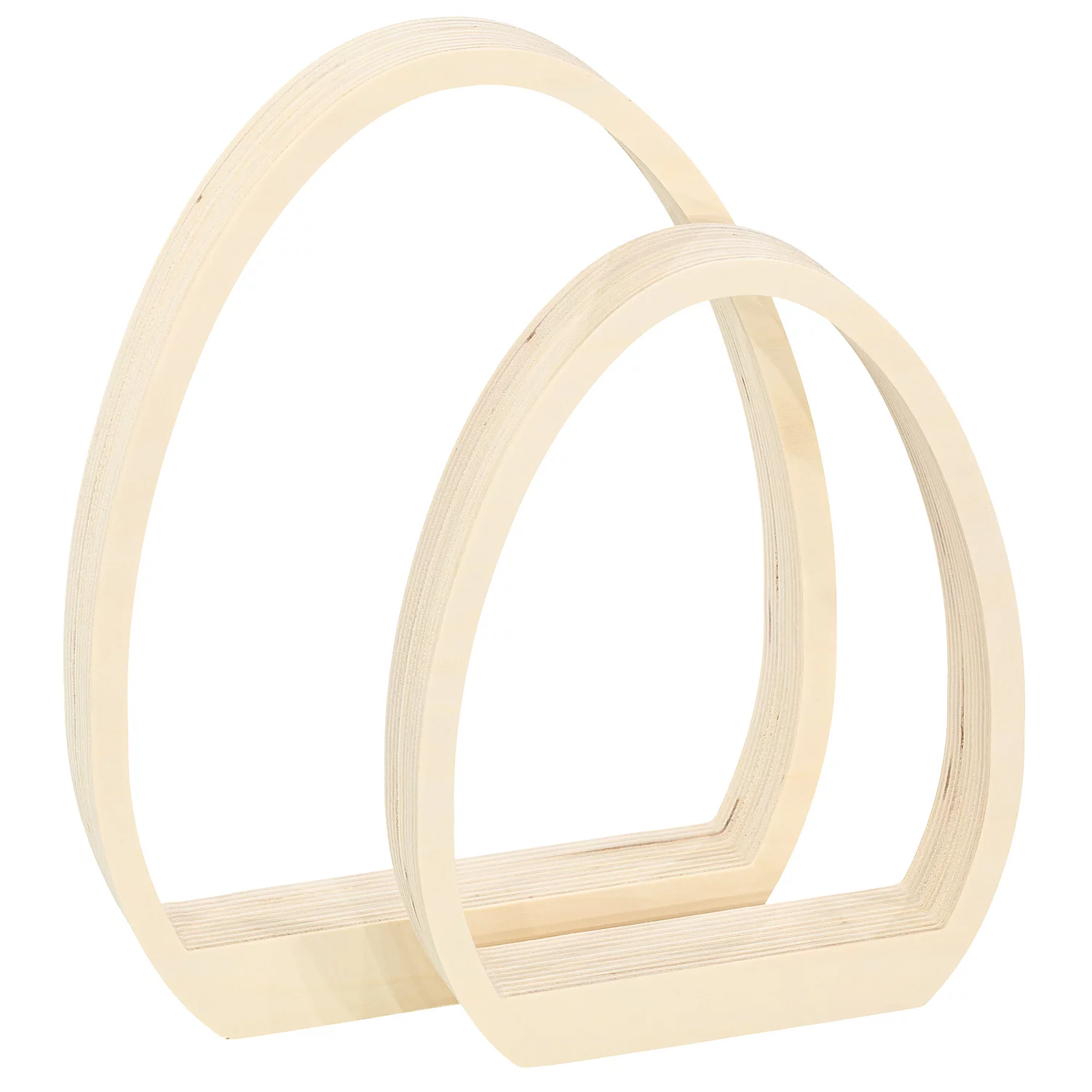 Eier aus Holz, 24,5 cm und 30 cm, 2 Stück Image
