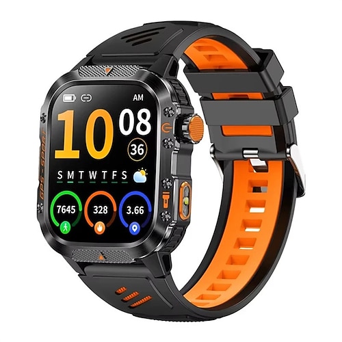ht36 orologio intelligente da uomo con GPS integrato, bussola, altimetro, impermeabile 5 atm, frequenza cardiaca, chiamata wireless, smartwatch sportivo AMOLED HD