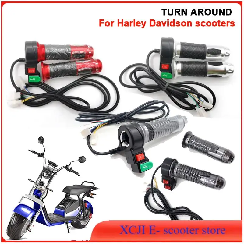 Für Citycoco Elektroroller 12V-72V Universal-Lenkergriffe Drehzahl Drehgriff Gaspedal Fahrradzubehör Image