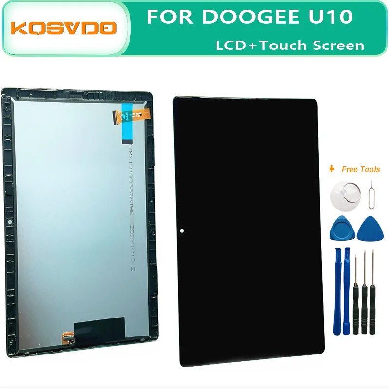 Neues original touchscreen lcd display für doogee u9 u10 tablet pc touchscreen mit rahmen digitalis ierer ersatzteile Image
