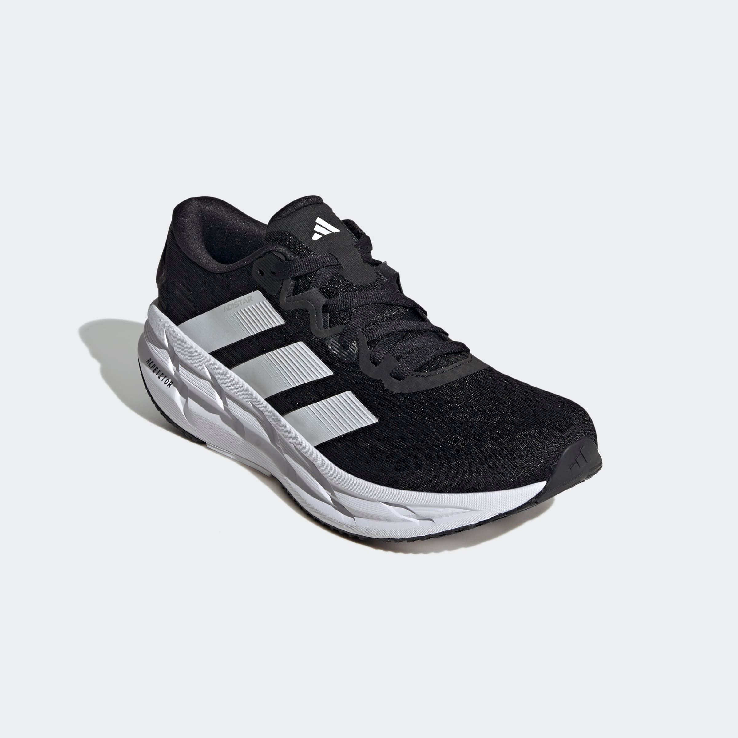 Laufschuh ADIDAS PERFORMANCE "ADISTAR 4", Damen, Gr. 46,5, schwarz-weiß (core schwarz, cloud weiß, core schwarz), Textil, Schuhe Laufschuh