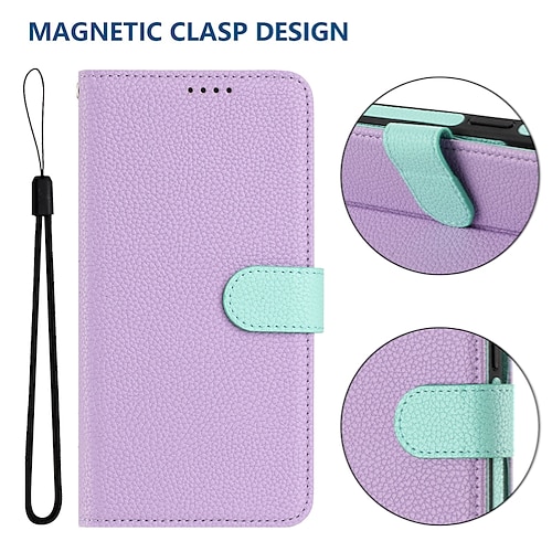 Handy Hülle Handyhüllen Für iPhone 17 Pro Max 17 Air 16 15 14 Pro Max Plus 13 Pro Max Brieftaschenhülle Mit Ständer Unterstützt kabelloses Laden Mit Handgelenkschlaufe Retro PU-Leder Image