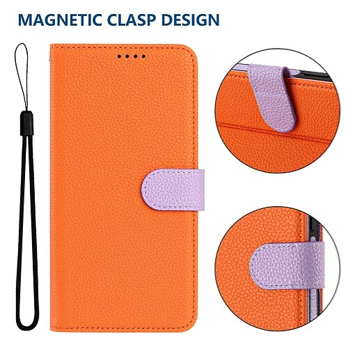 Handy Hülle Handyhüllen Für iPhone 17 Pro Max 17 Air 16 15 14 Pro Max Plus 13 Pro Max Brieftaschenhülle Mit Ständer Unterstützt kabelloses Laden Mit Handgelenkschlaufe Retro PU-Leder Image