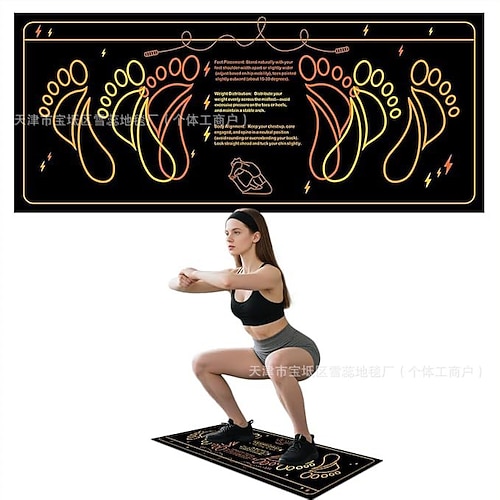 Läufermatte, Gesäßmuskeltrainingsmatte, Kniebeugenmatte, Kettlebell-Gewichtheben-Antirutschmatte für das Heim-Fitnessstudio Image