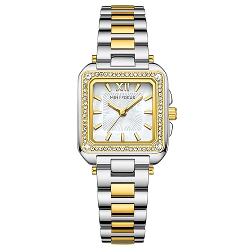 MINI FOCUS Damen Quarzuhr Kreativ Minimalistisch Mode Lässig leuchtend Wasserdicht Weltzeit Dekoration Legierung Beobachten Image