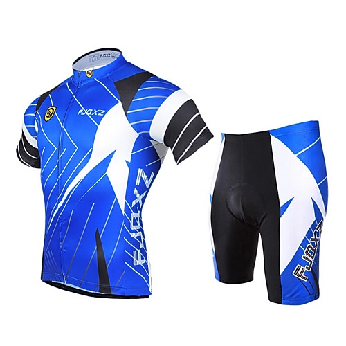 FJQXZ Herren Radtrikot mit Radhose fahrradbekleidung set Kurzarm MTB Mountain Rennrad Dunkelgrau Gelb Rote Patchwork Fahhrad 3D-Pad Atmungsaktiv UV-resistant Rasche Trocknung Sport Patchwork Mit Image