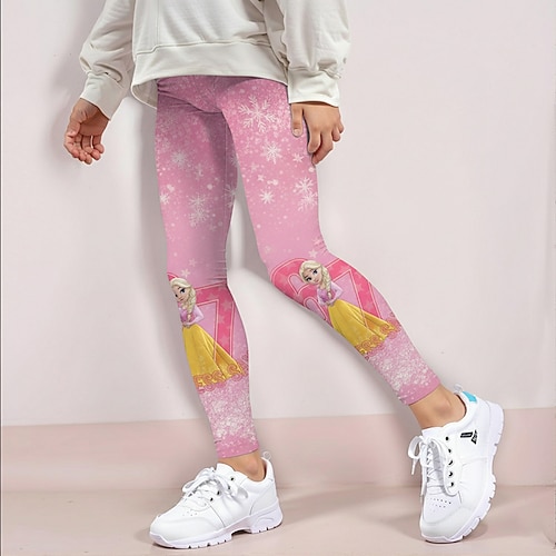 Mädchen 3D Grafik Cartoon 67 Hose Leggings Frühling Herbst Niedlich Streetwear Basic Kinder 4-12 Jahre Outdoor Urlaub Lässig Normale Passform Image