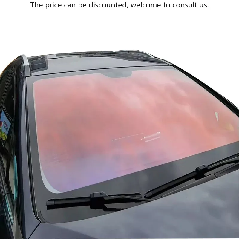 VLT80 % Rot Chamäleon Tönung Auto Fenster Film Windschutzscheibe Solar Farbige Sonnenuntergang Chamäleon Film Für Karosserie Image