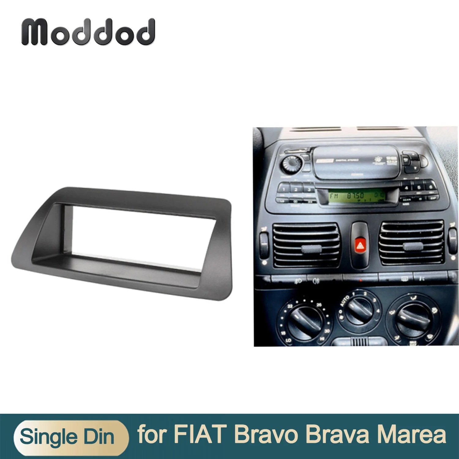 Ein Din Auto Radio Fascia Für FIAT Bravo Fascia Radio CD DVD Stereo Panel Dash Mount Installation Trim Kit Rahmen Platte Lünette Image