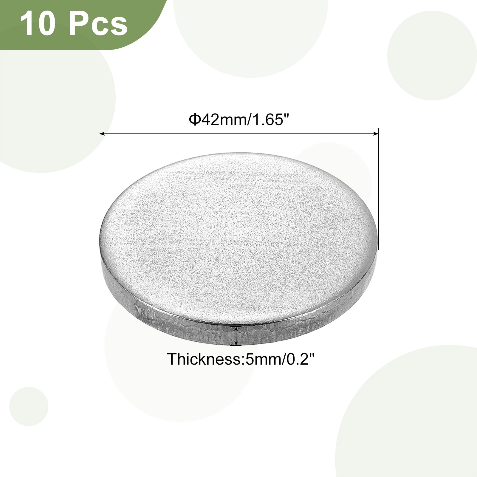 Stainless Steel Disc, Stainless Steel Flat Round Sheet Blank Round Circle Plate for Crafts Metal Stamping and Jewelry Making