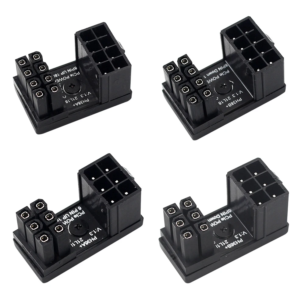 Turn Connector 8-polige Netzteilplatine mit 180-Grad-Winkel, GPU-Stromanschluss für Desktops, Grafikkarte Image
