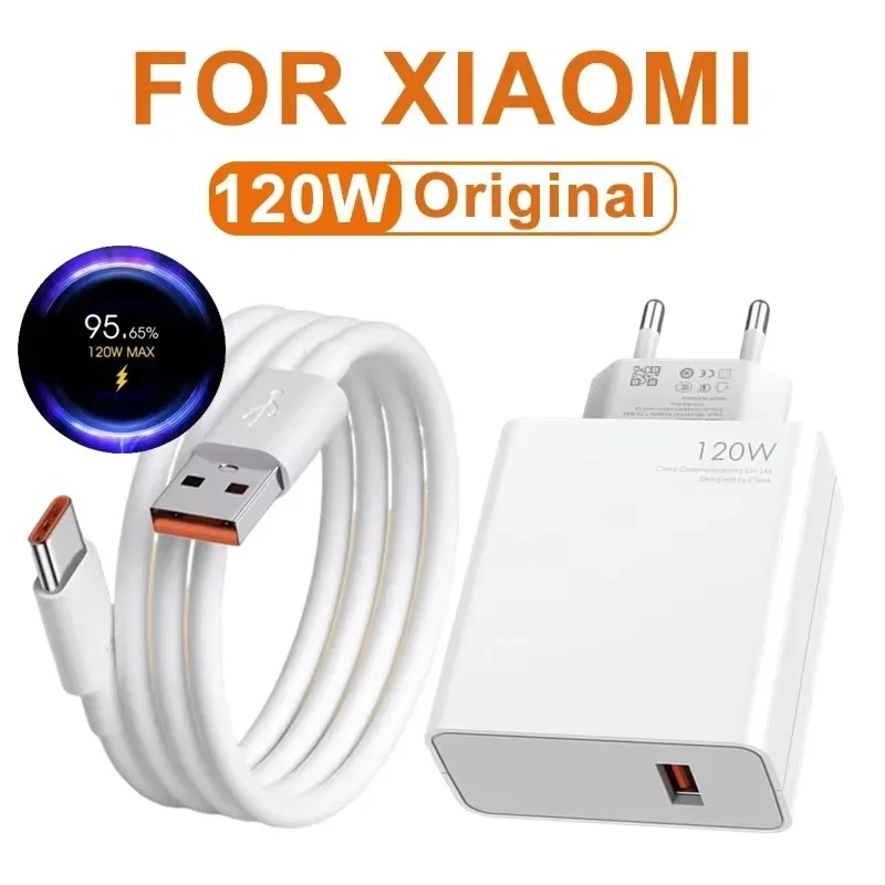 120 W schnelles USB-Ladegerät für Xiaomi 11 12 13 14 Redmi Note 11T 12 12T 13 14 Pro POCO F4 F5 X4 X5 X6 Typ C Turbo-Ladekabel Image
