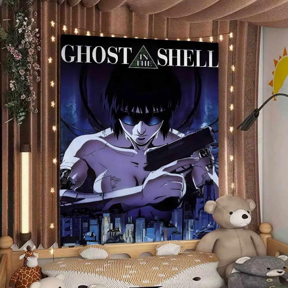 Japan Anime G-Ghost In The S-Shell Hippie Wandbehang Wandteppiche Kunst Science Fiction Room Home Decor Kawaii Room Decor