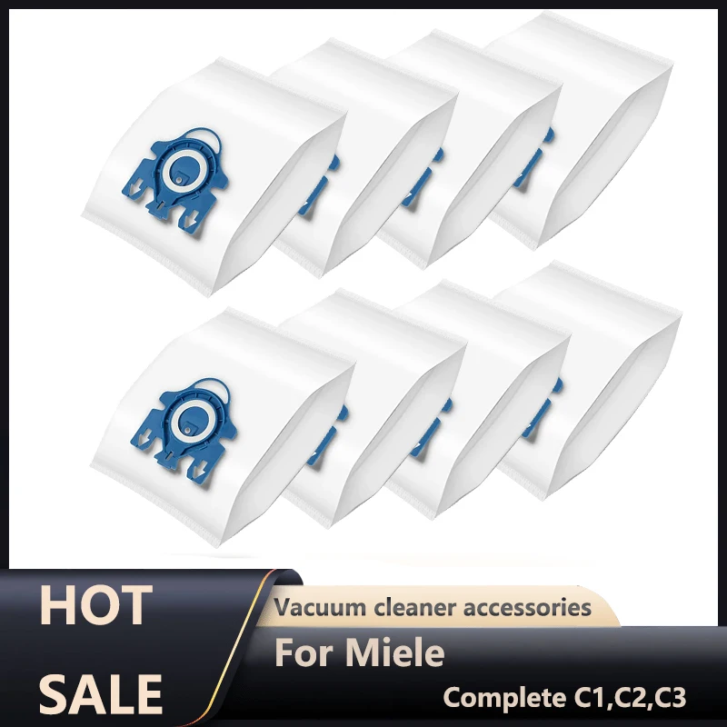 Kompatibel mit Miele GN Staubsaugerbeuteln als Ersatz für Miele Classic C1 Complete C1, C2, C3, S400i S600 S2 S5 S8-Serie, mit 4 MP Fil Image