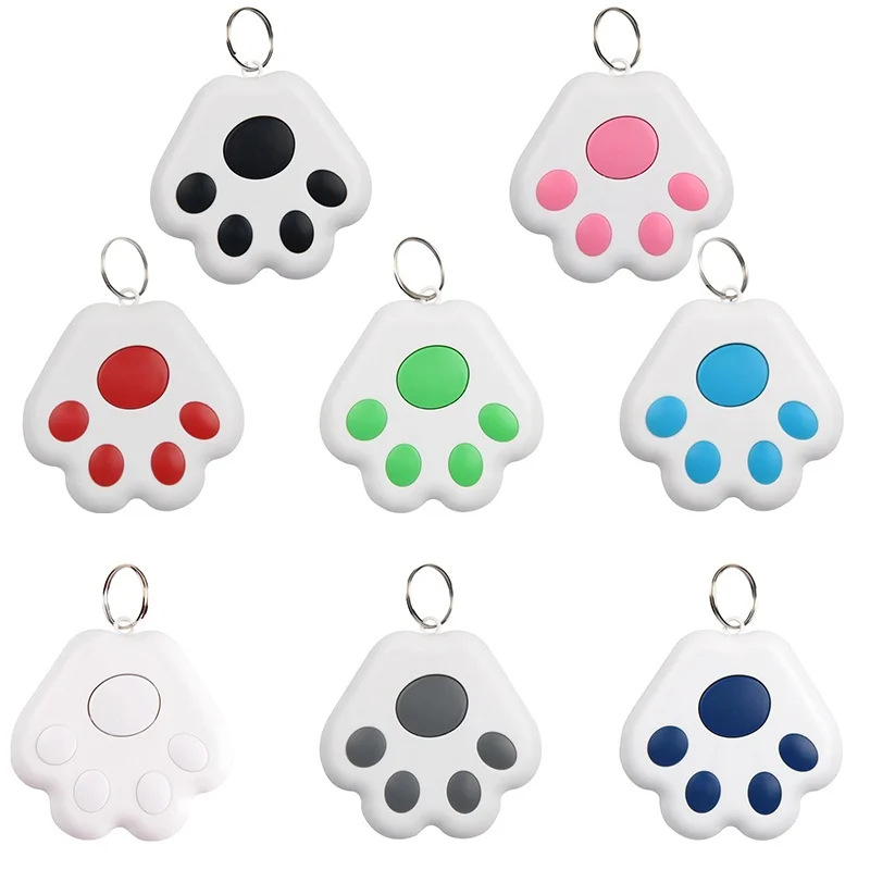 Mini Smart GPS Bluetooth Tracker Anti-Verloren Gerät Hund Pfote Form Haustier Kinder Tasche Brieftasche Drahtlose Tracking Smart Locator zubehör Image