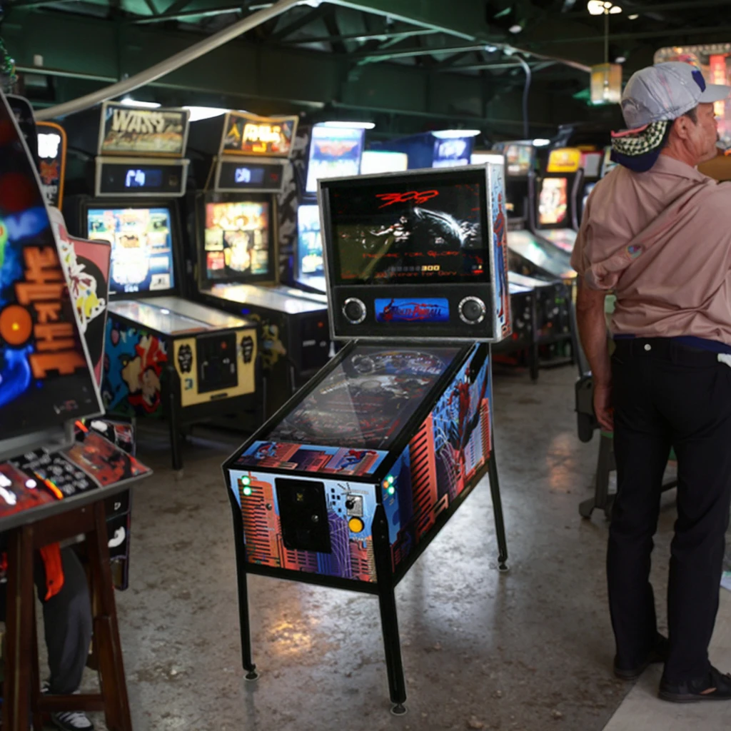 Premium 49'' 4K 120Hz Full Force Feedback Digitale klassische münzbetriebene Flipper Virtuelle Flipper-Maschine für die Heimunterhaltung Image