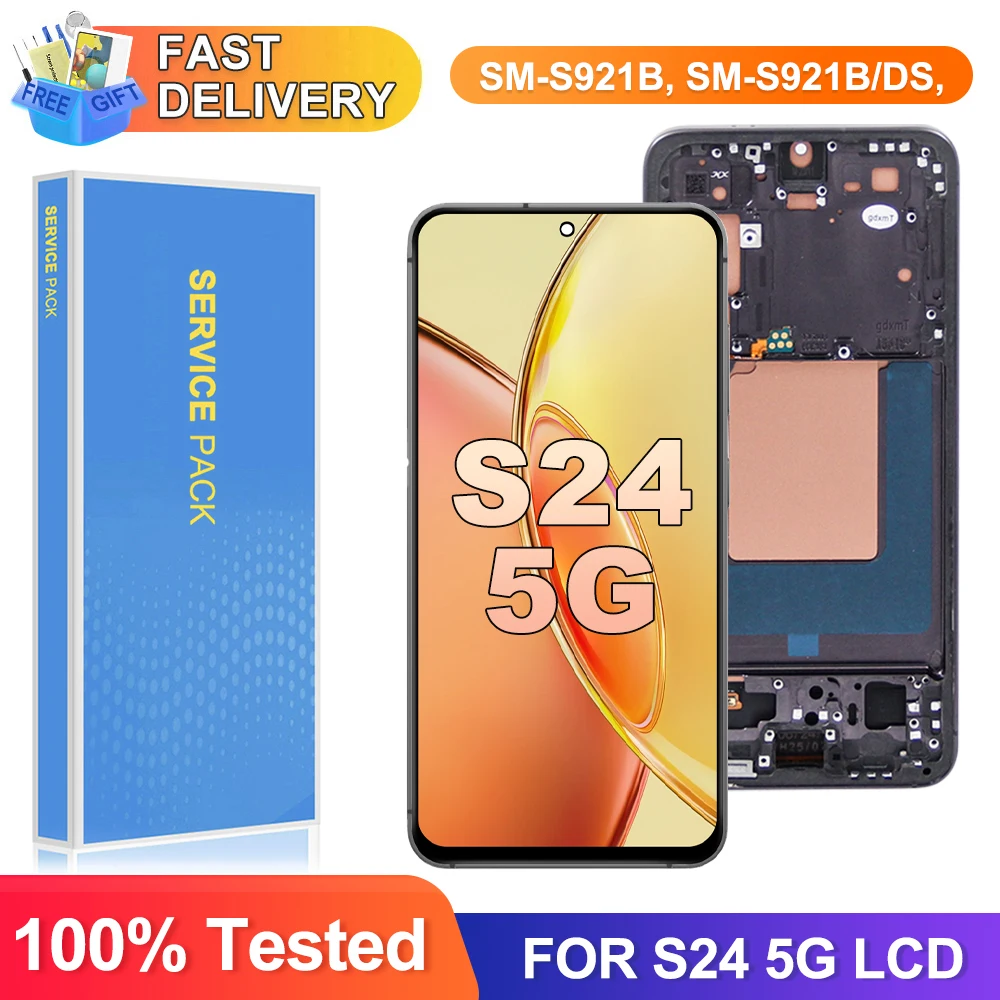 TFT Für Samsung S24 SM-S9210 Display Touchscreen Digitizer Montage Pass Mit Rahmen Für Samsung S24 LCD Ersatz Teile Image