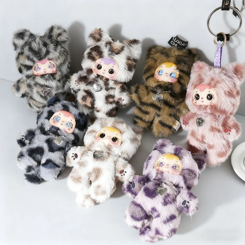 Samuel Meow'S Cool Moment Series Plüsch-Blindbox, Cartoon-Motiv, niedlicher Taschenanhänger, Desktop-Dekoration, Mystery Box, Urlaub, Festival, Geschenk für Fans Image