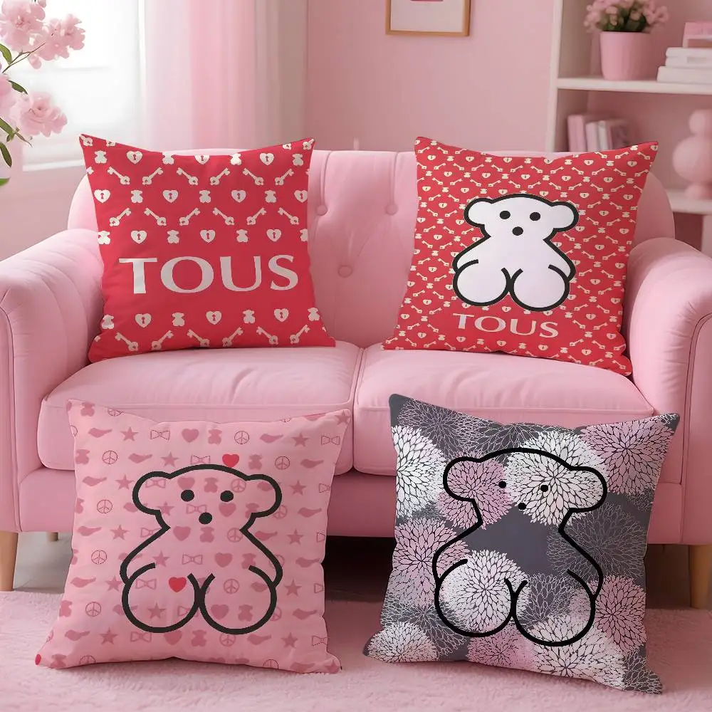 Luxus Marke Tous Kissen Fall Muster Gedruckt Kissenbezug Für Wohnzimmer Sofa Kissen Abdeckung & Schlafzimmer Dekor Image