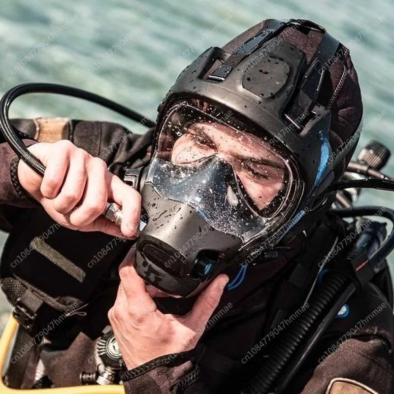 Reef Vollgesichts-Tauchmaske, umfassender Spiegel, Atemregler, kabelloser Sprecher für Unterwasserkommunikation Image
