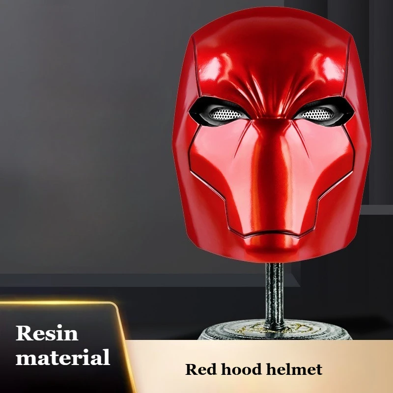 Red Hood Helm Cosplay Superhelden Maske für Mann Helm Harz Halloween Masken Karneval Maskerade Kostüm für Erwachsene Gesichtsmasken Image