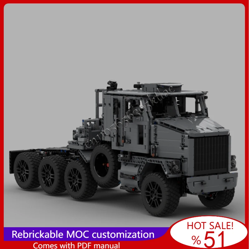 2929 Teile M1070 Schwere Fracht Abschleppen Lkw Modell MOC Bauen Blöcke Ziegel Kreative Montage Spielzeug Kinder Überraschung Festival Geschenke Image
