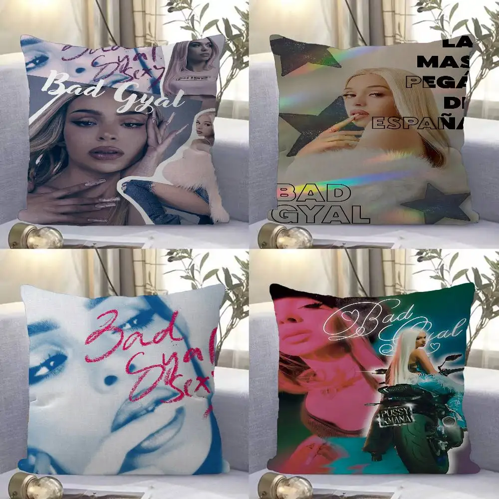 Sänger B-Bad G-Gyal La J-Joia Kissenbezug Auto-Kissenbezug für Sofa, Auto, Weihnachtsgeschenk, 40 x 40 cm, 45 x 45 cm