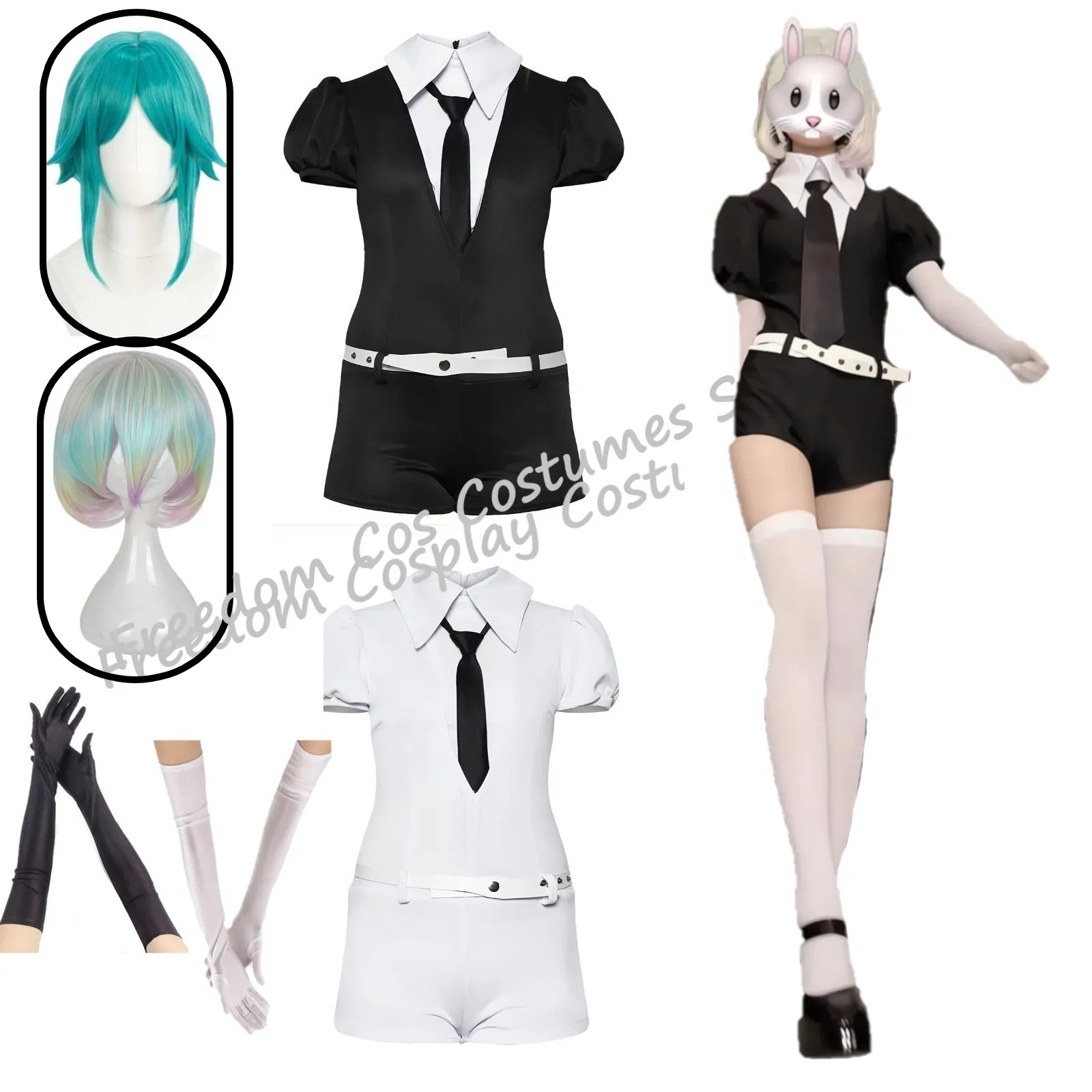 Anime Land of The Lustrous Cosplay Kostüm Erwachsene Diamant Houseki No Bort Kuni Jade Kostüme Uniform Anzug Perücke für Frauen Männer Image