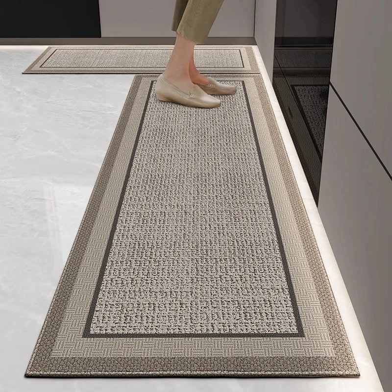 Kitchen Floor Mat Long Carpet Absorbent Foot Mats Imitation Linen Printed Carpets Home Decoration Rug Alfombra De Cocina
