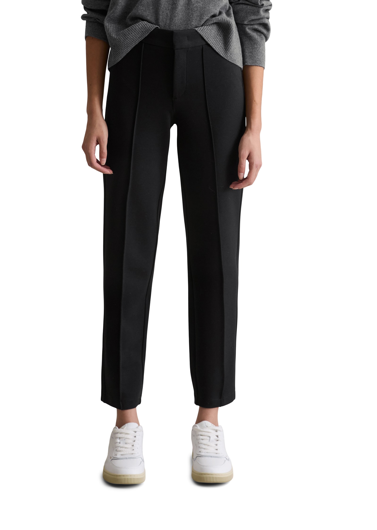 Leggings MARC O'POLO DENIM "Jersey slim fit aus kompakter Interlock-Qualität", Damen, Gr. S, N-Gr, schwarz, Obermaterial: 74% Viskose, 21% Polyamid, 5% Elasthan, slim fit, Hosen Leggings