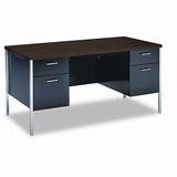 HON Executive Desk Wood/Metal in Black | 29.5 H x 60 W x 30 D in | Wayfair HON34962ZP