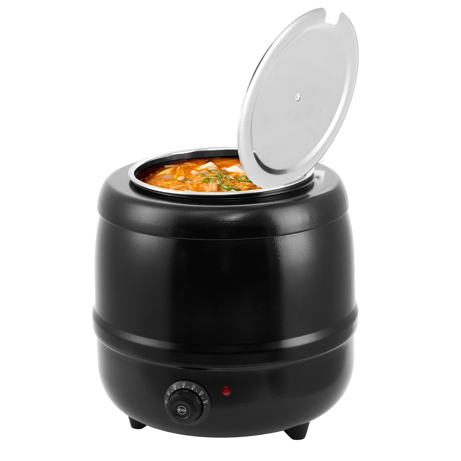 Portable Electric Drum-Type Soup Food Warmer for Restaurant, Buffet, Catering