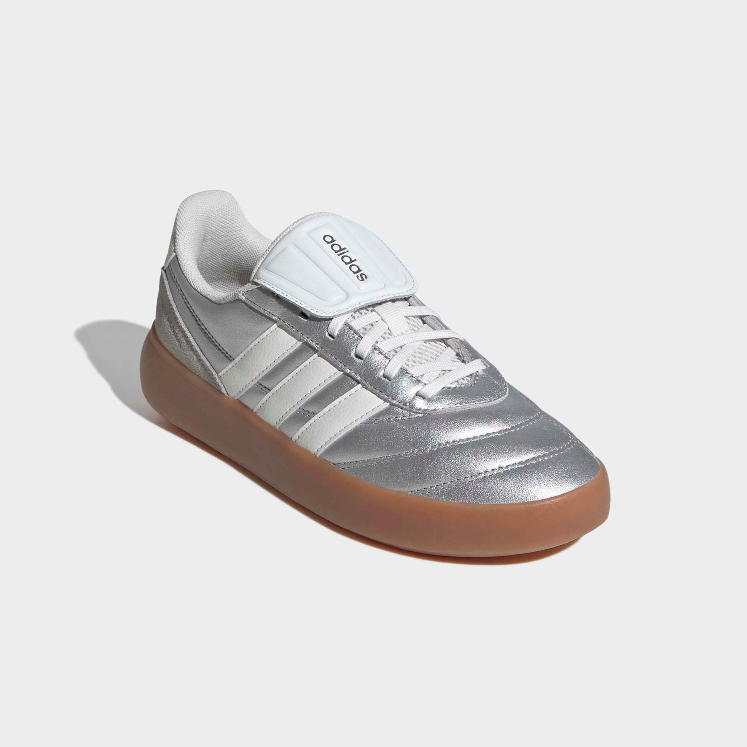 Sneaker ADIDAS SPORTSWEAR "BARREDA MUNDIAL", Damen, Gr. 39, silber metallic, core weiß, iron metallic, Leder, Schuhe Sneaker