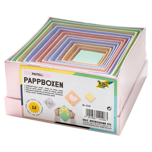 folia Geschenkboxen-Set »PASTELL« 12 Stück Image