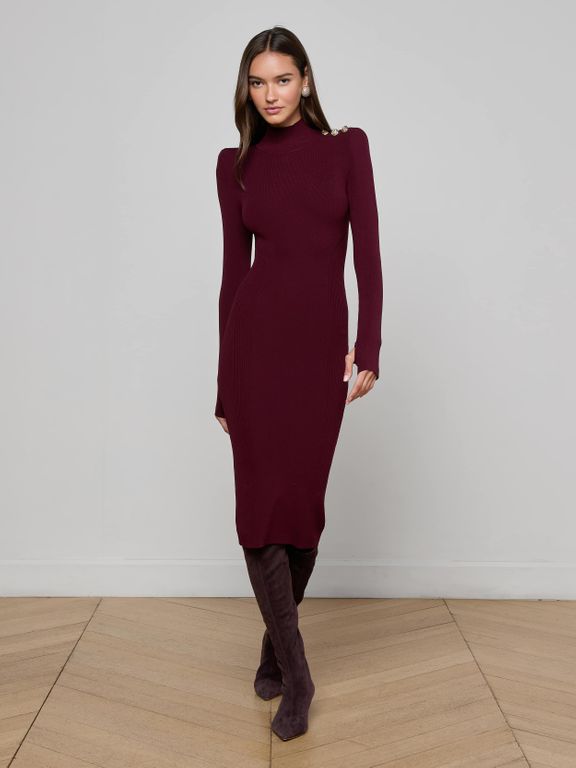 'Agence Larelle Midi Dress - Red - L'Agence Dresses