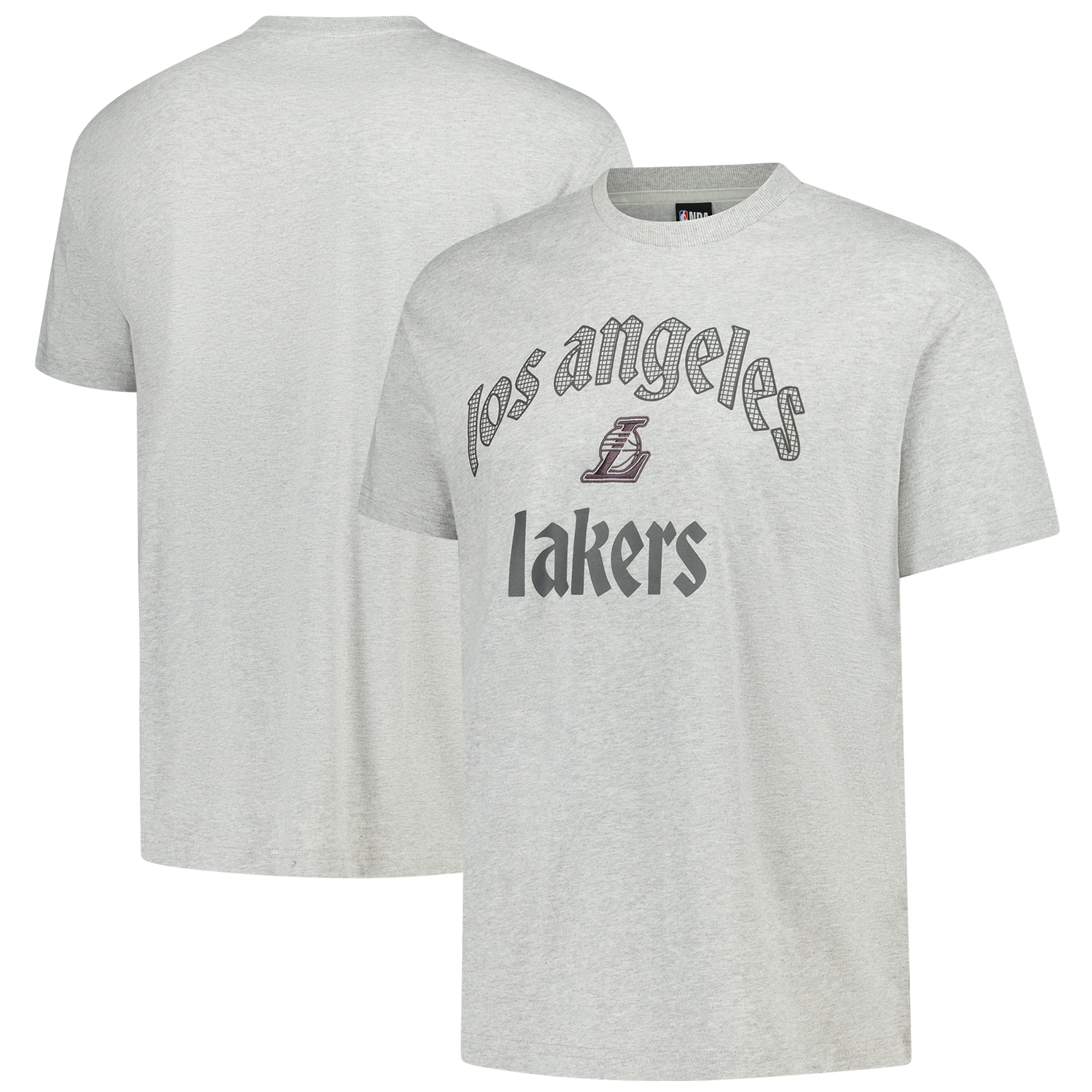 T-shirt à manches courtes en molleton ultra-doux Elements des Lakers de Los Angeles - Gris acier chiné - Homme - Homme Taille: 3XL