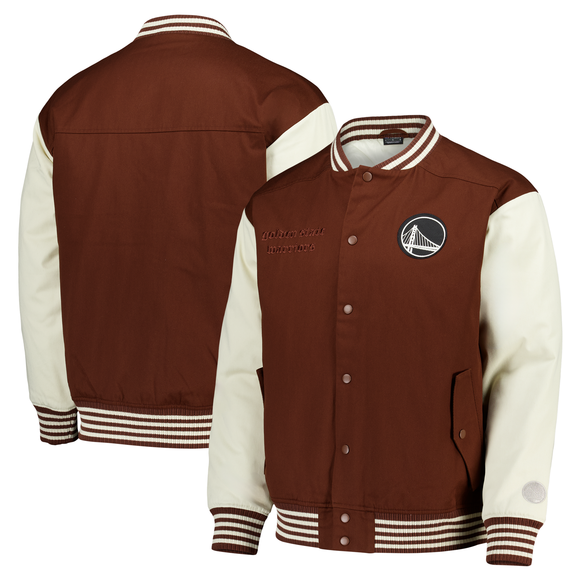 Veste universitaire Golden State Warriors Elements - Cappuccino - Homme - Homme Taille: L