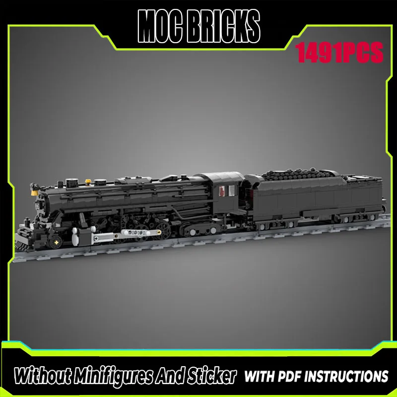 2025 neue Moc Bausteine Retro Modell Dampf Lokomotive Modulare Bausteine Geschenk kinder Spielzeug DIY Montage Set Image